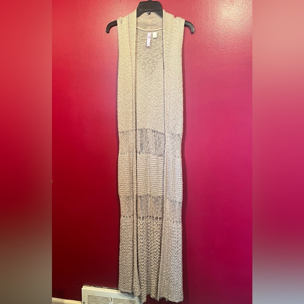 Beige Sweater Duster